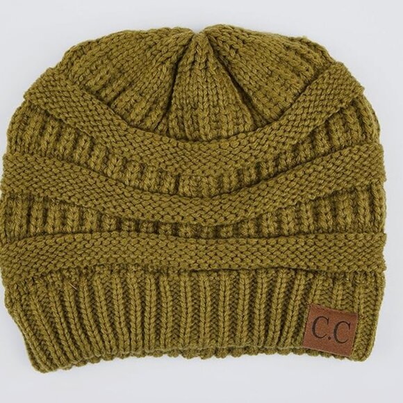 C.C Cable Knit Beanie - Thick, Soft & Warm Chunky Beanie Hats UNISEX - Picture 4 of 6